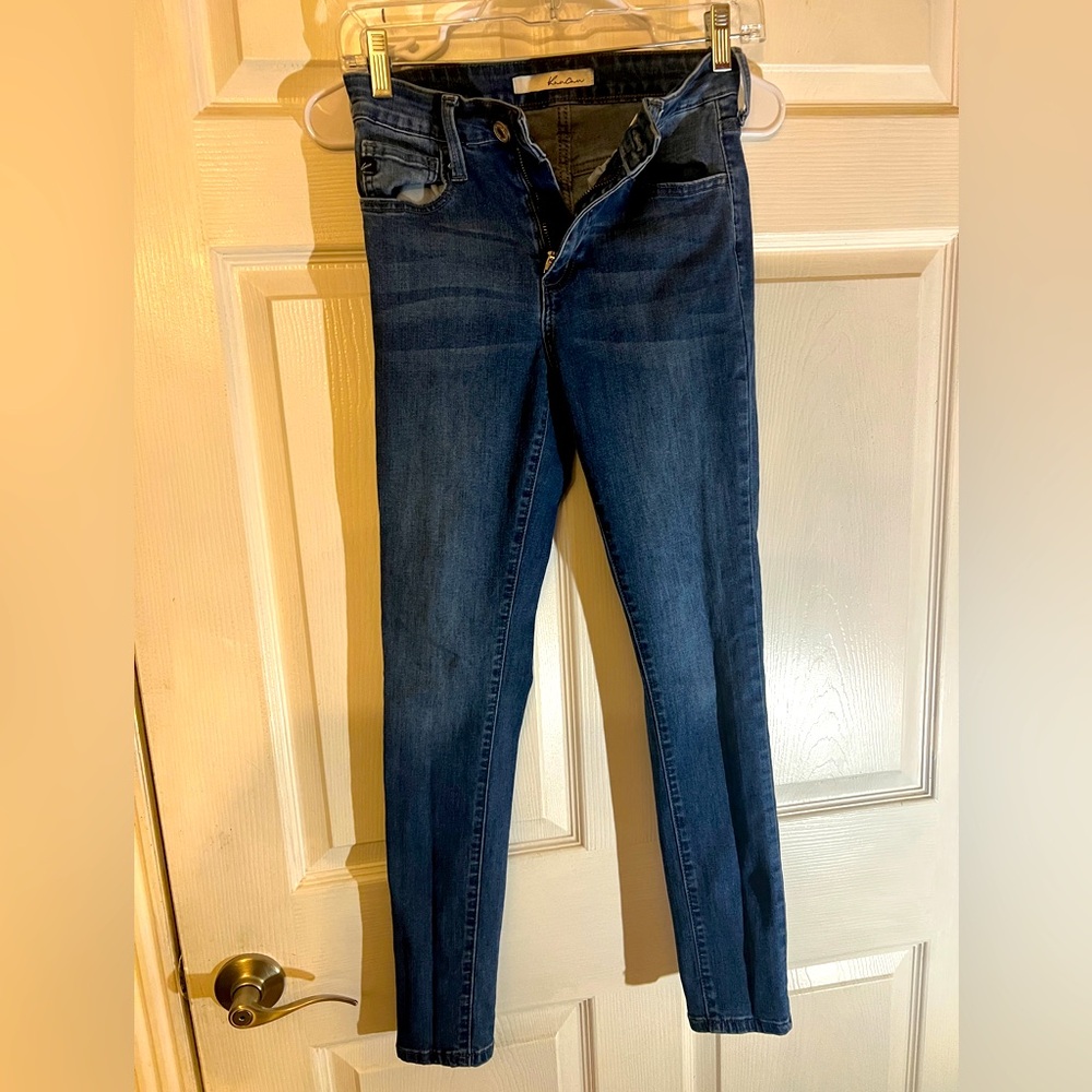Kancan Women's Straight Leg Jeans Cropped Stretch Mid-Rise Size 1/24